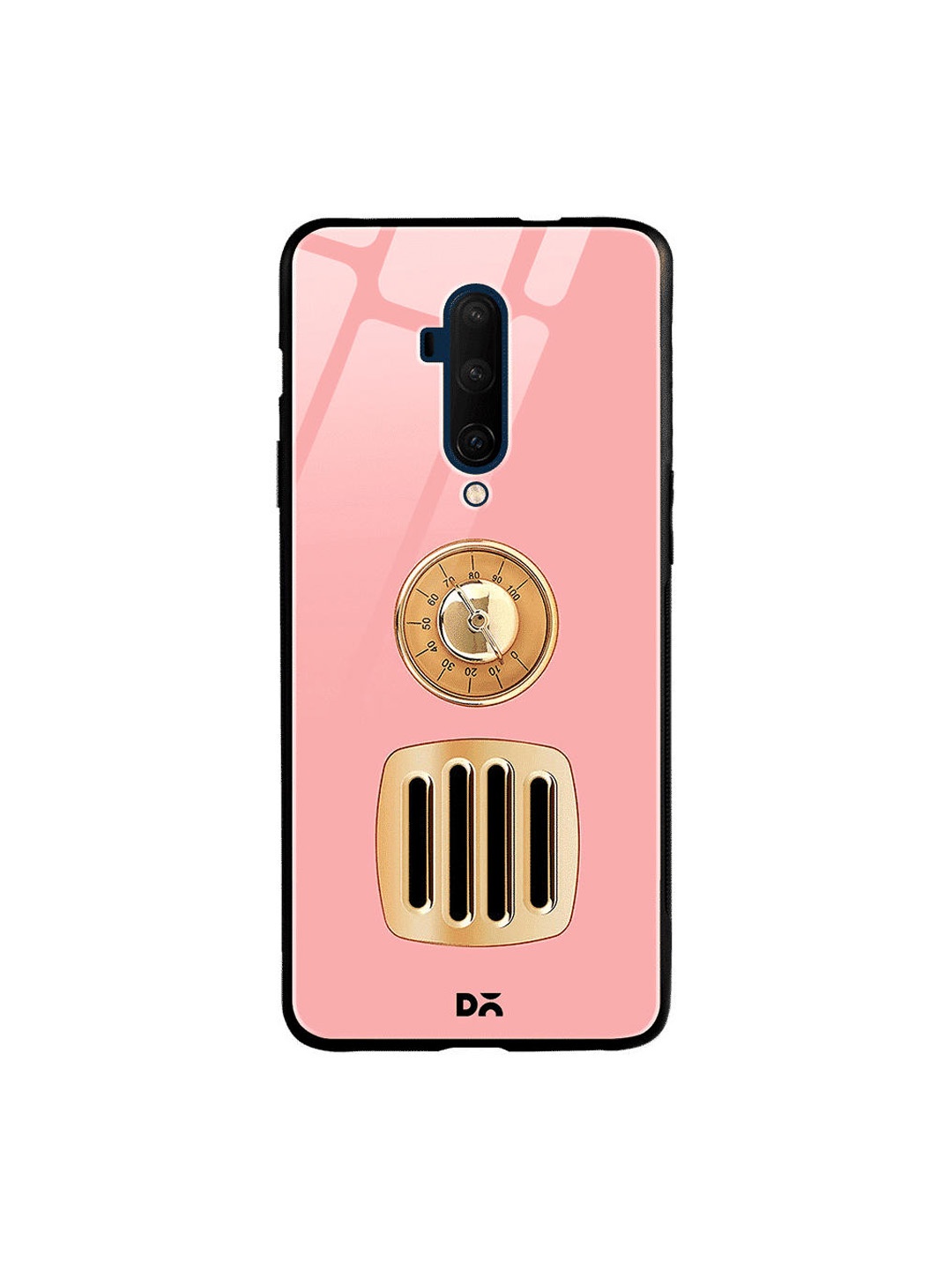 

DailyObjects Pink & Gold-Toned Radio OnePlus 7 Pro Glass Cover