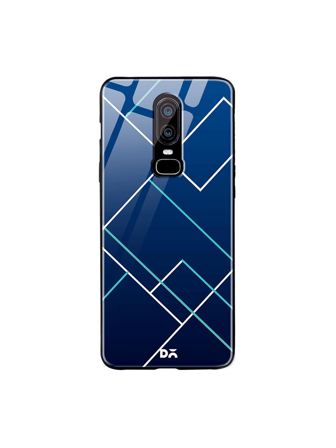 

DailyObjects Blue & White Nightfall Tach Lines OnePlus 6 Glass Case