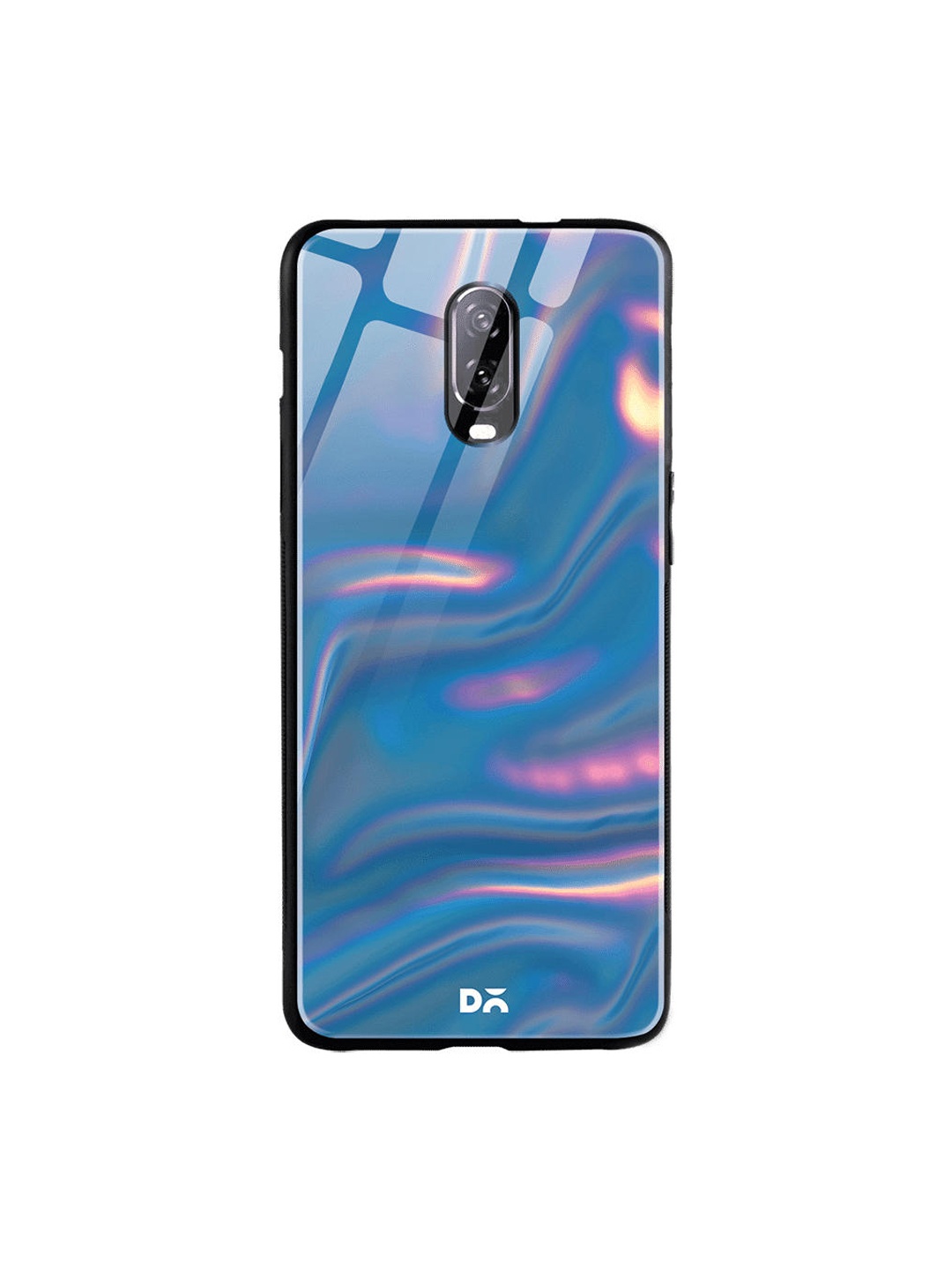 

DailyObjects Blue & Pink Holo Satin OnePlus 6T Glass Case