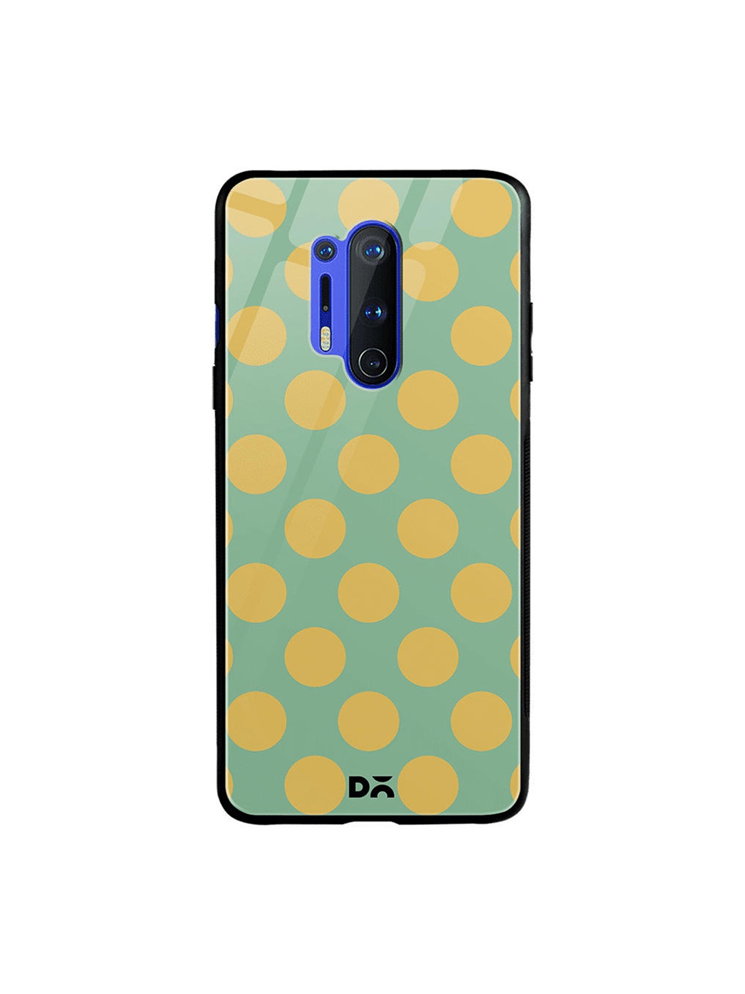 DailyObjects Green & Yellow Polka OnePlus 8 Pro Glass Case