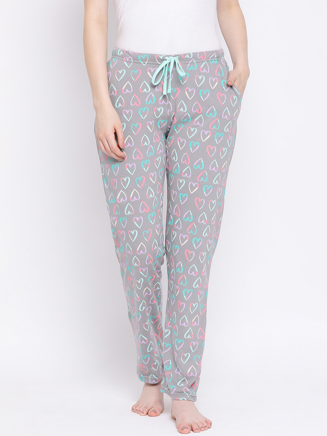 

Kanvin Women Grey Printed Lounge Pants