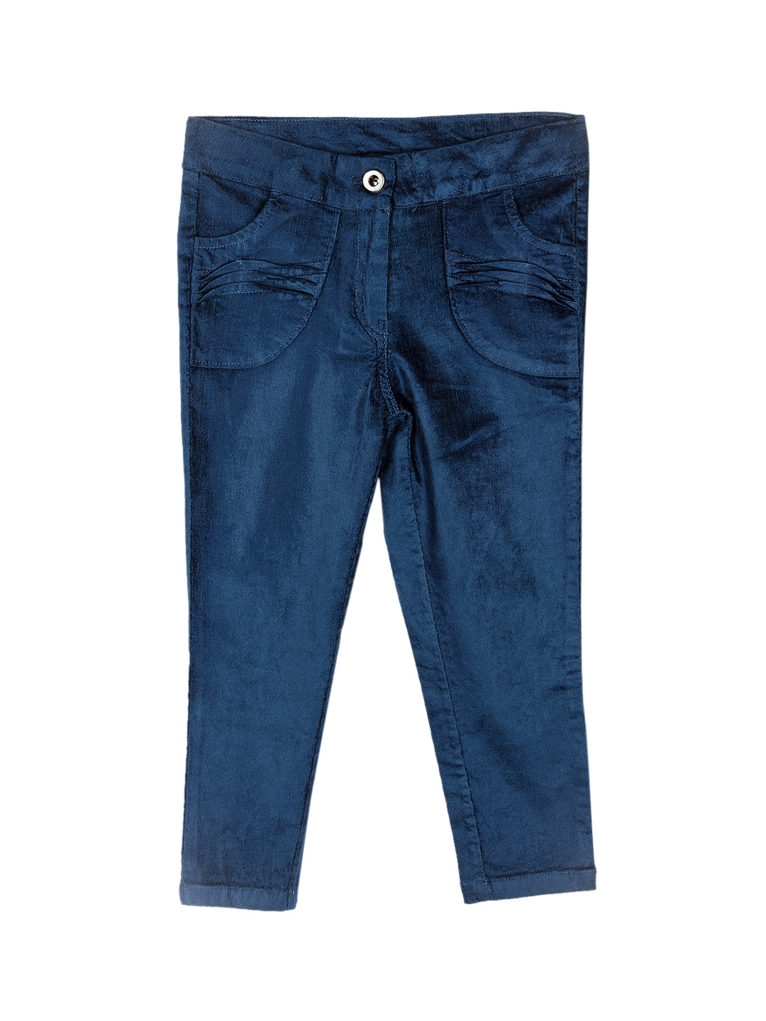 

Peppermint Girls Blue Regular Fit Solid Regular Trousers
