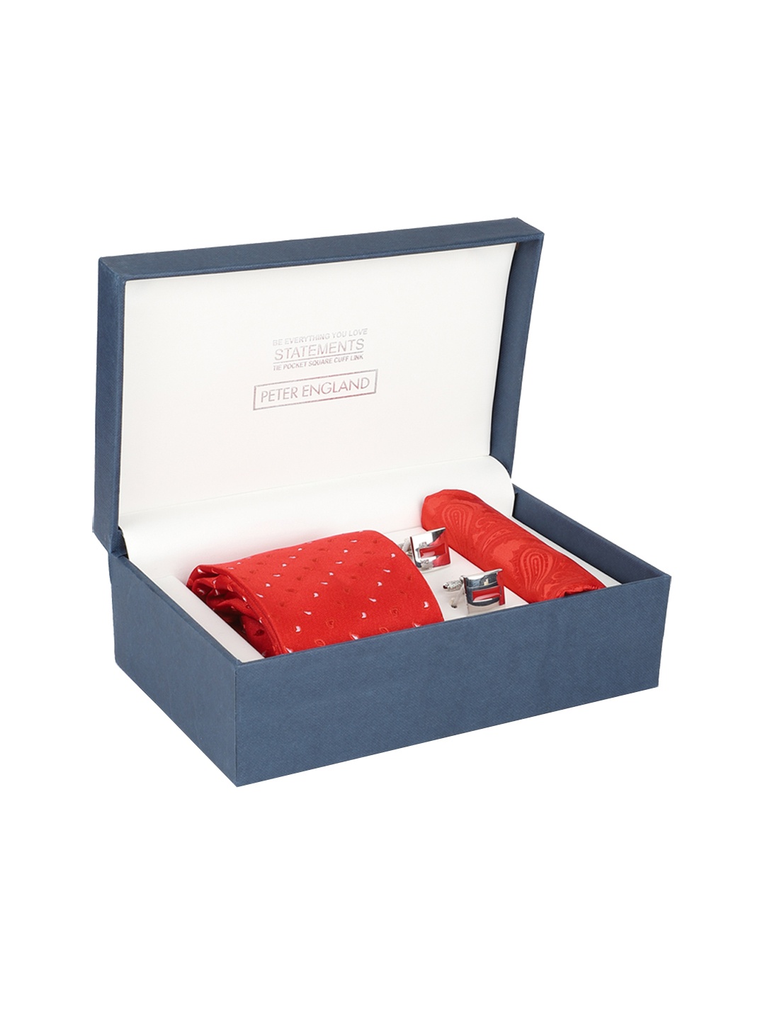 

Peter England Men Red Patterned Accessory Gift Set