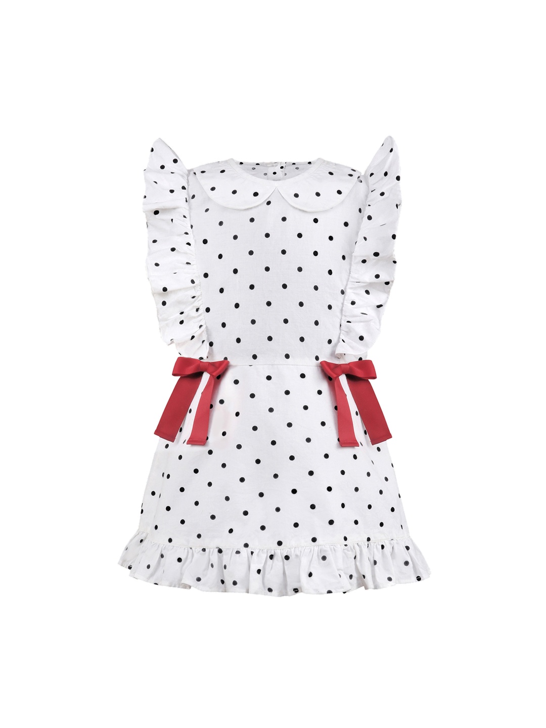 

KIDKLO Girls White Printed A-Line Dress