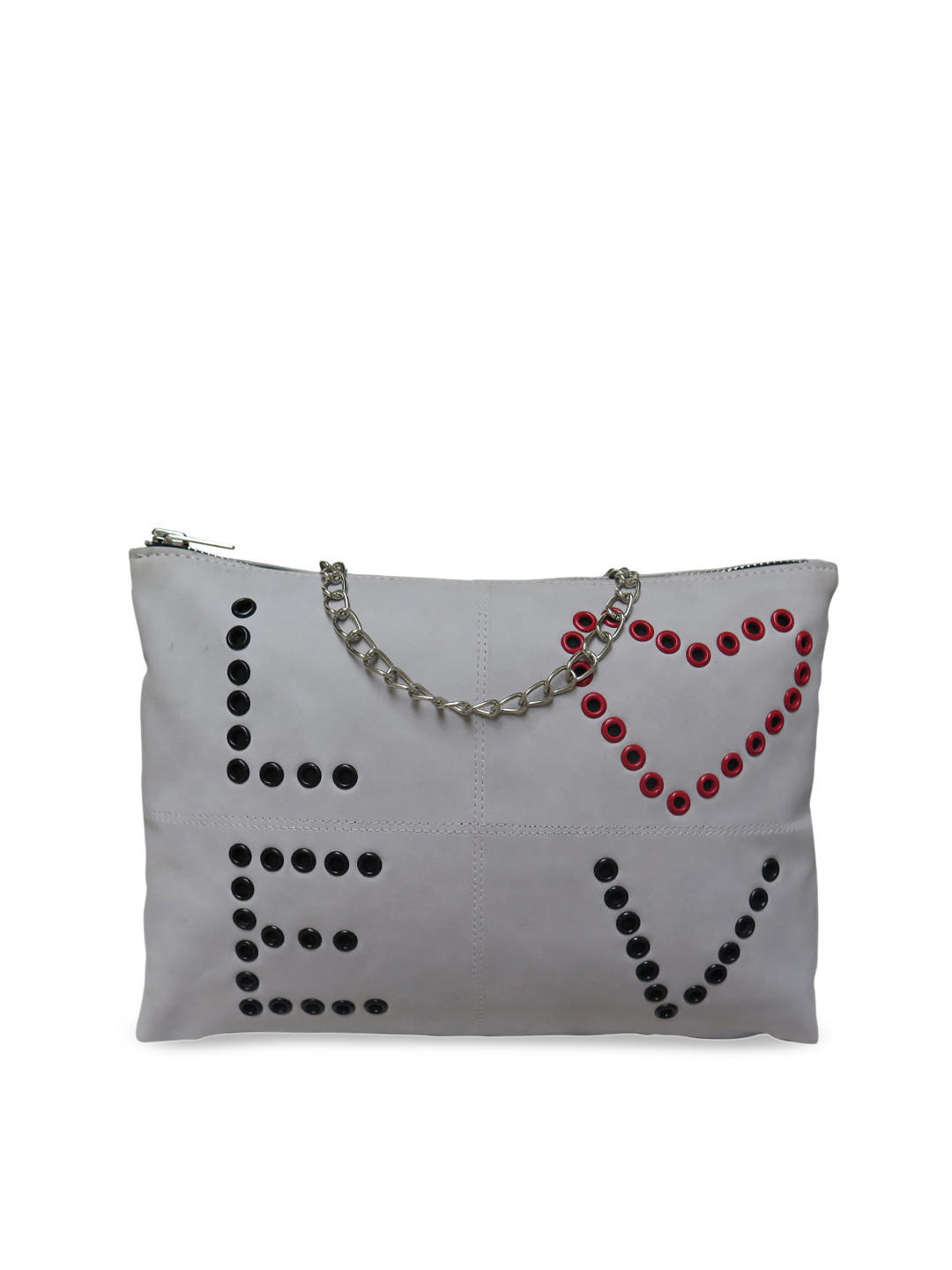 

Spice Art Grey Textured Clutch