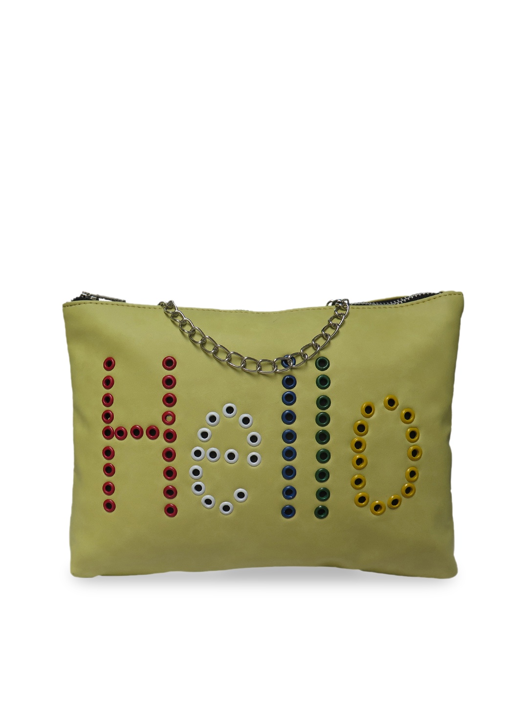 

Spice Art Yellow Textured Cut Work Purse Clutch