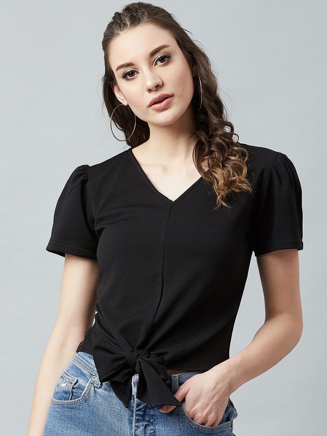 

Athena Women Black Solid Top
