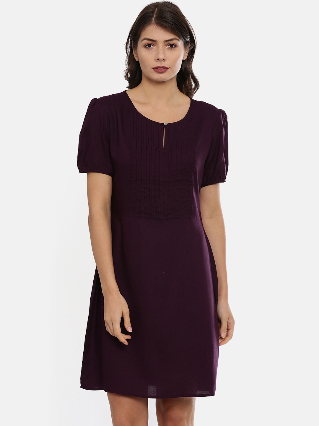 

IDK Women Purple Solid Bodycon Dress