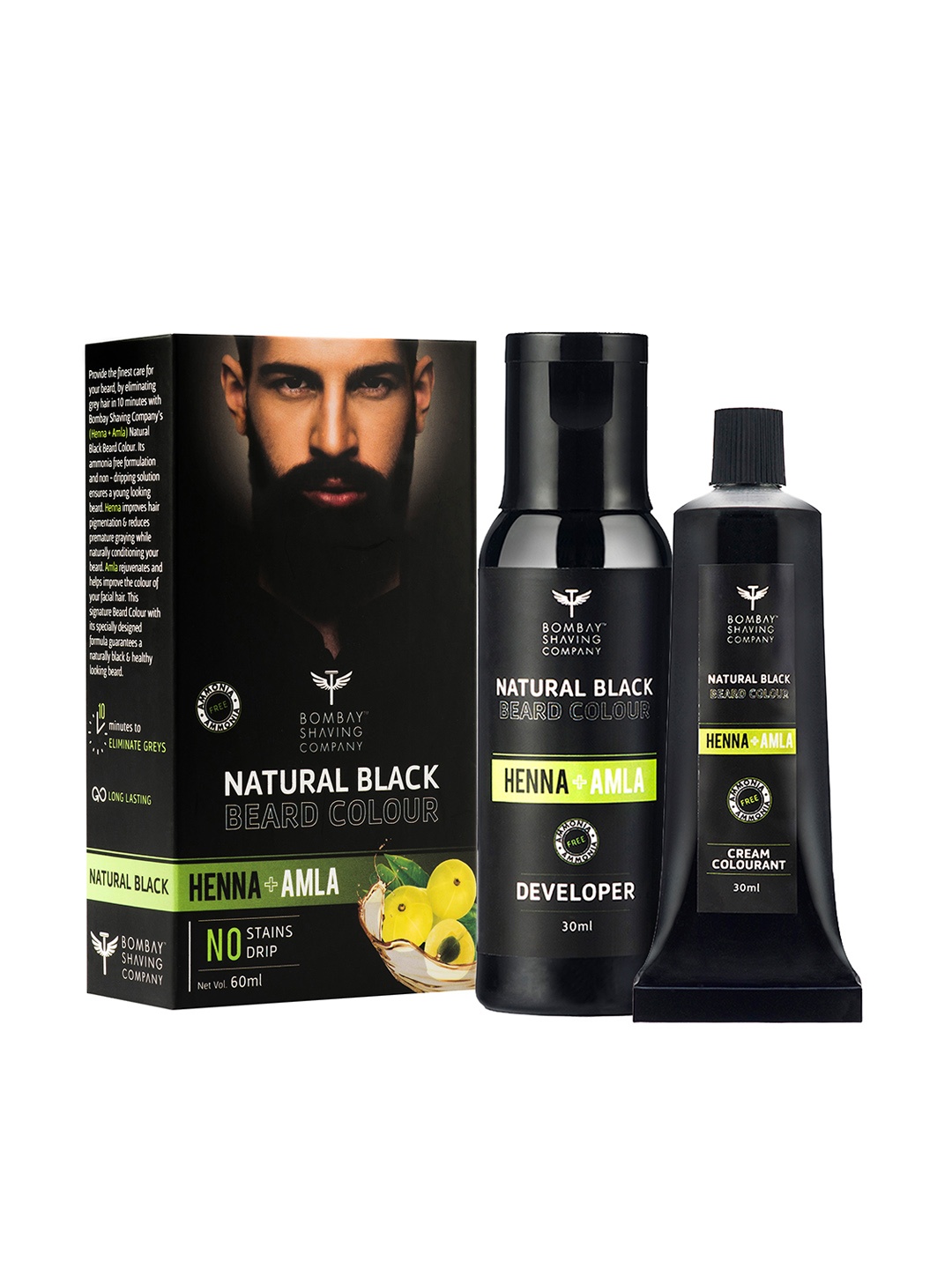 

Bombay Shaving Company Men Beard Colour with Henna & Amla 60 ml - Natural Black