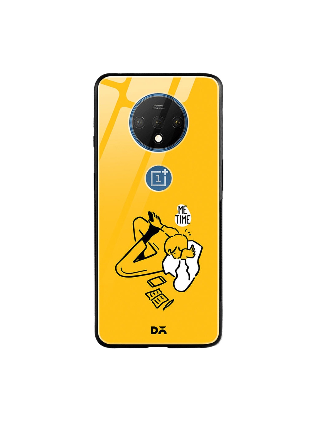 

DailyObjects Mustard Yellow & White Me Time OnePlus 7T Glass Case