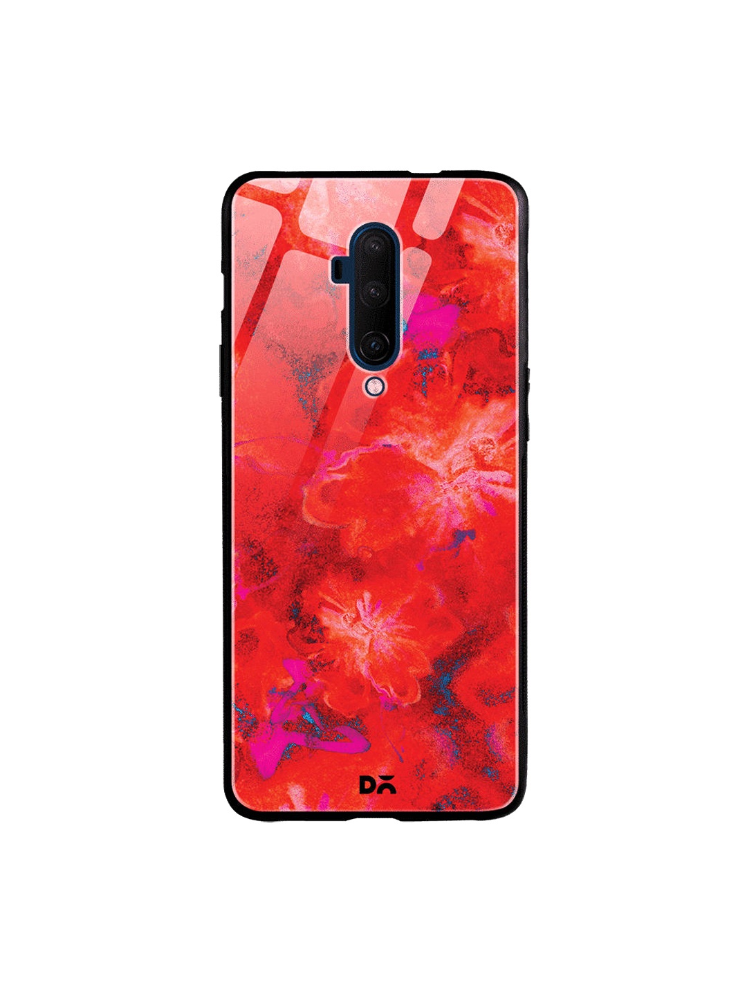 

DailyObjects Red Marble Flowers OnePlus 7 Pro Glass Case, Multi