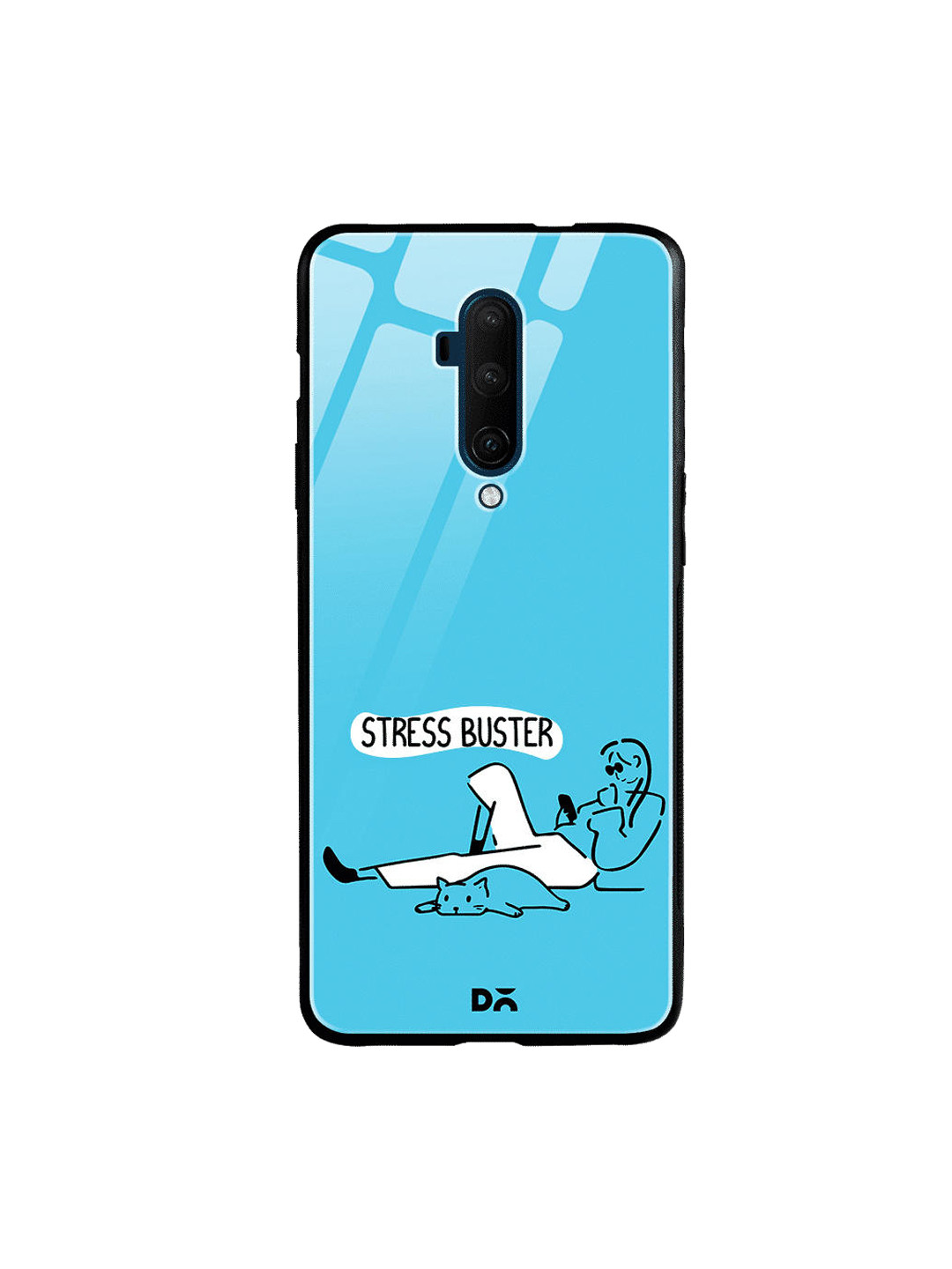 

DailyObjects Blue & Black Stress Buster OnePlus 7 Pro Glass Cover
