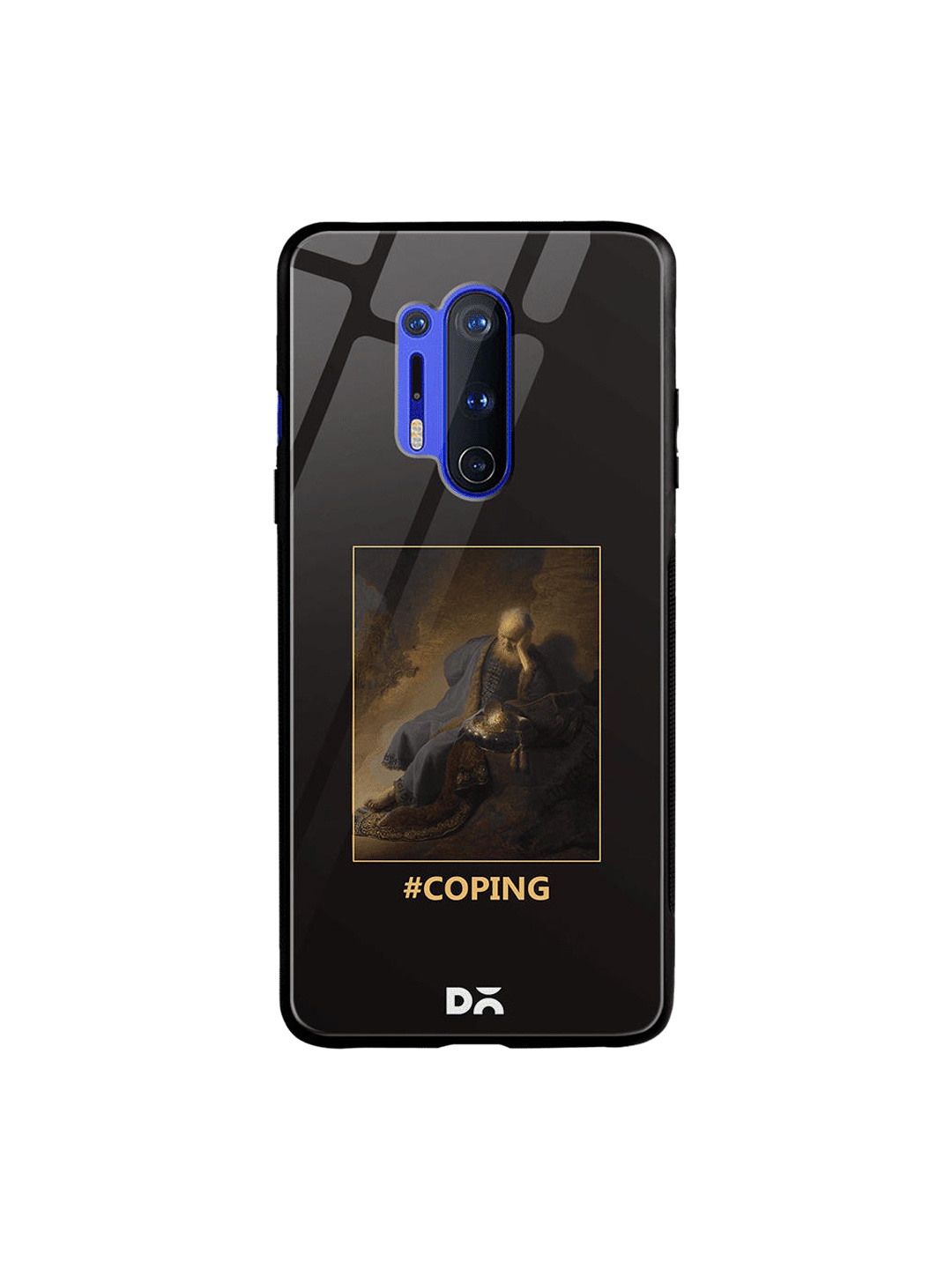 

DailyObjects Black & Brown Coping OnePlus 8 Pro Glass Case