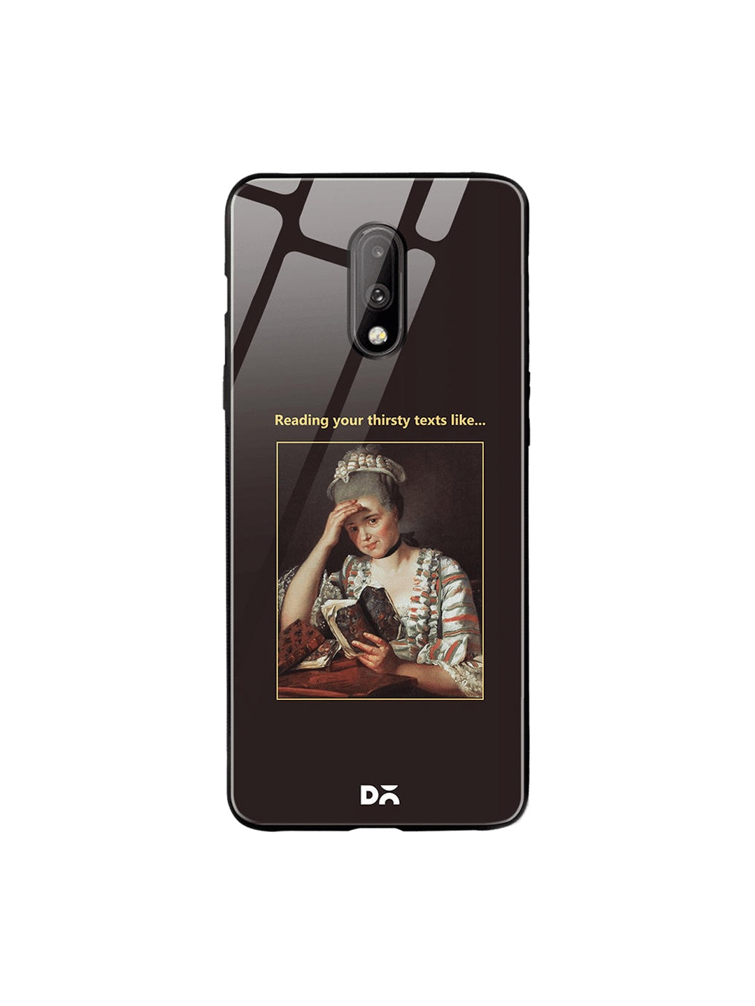 

DailyObjects Black & Grey Thirsty Text OnePlus 7 Glass Case