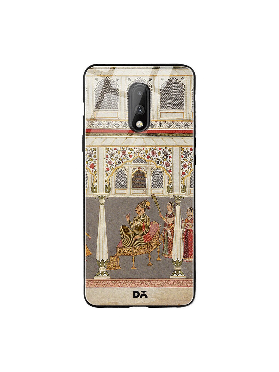

DailyObjects Grey & Brown Durbar OnePlus 7 Glass Case