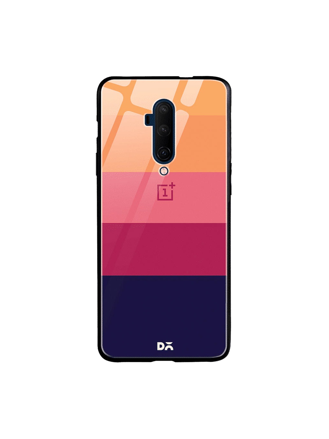 

DailyObjects Coral-Coloured & Blue Quin OnePlus 7 Pro Glass Case