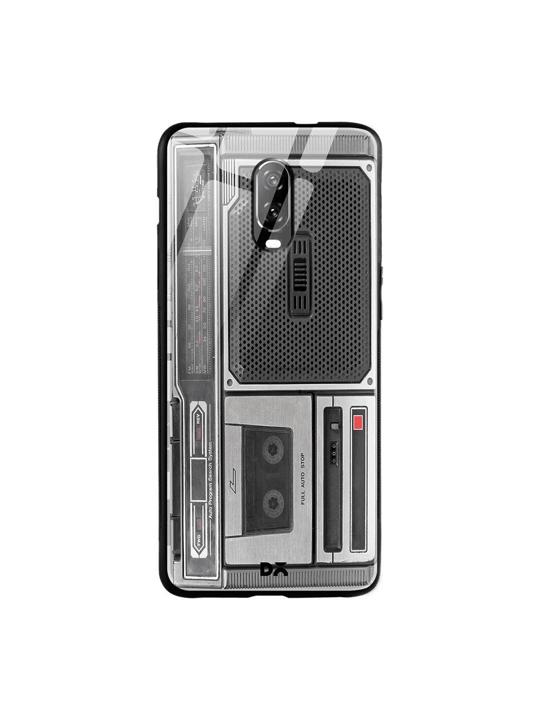 

DailyObjects Grey Apps 2 in 1 OnePlus 6T Glass Case