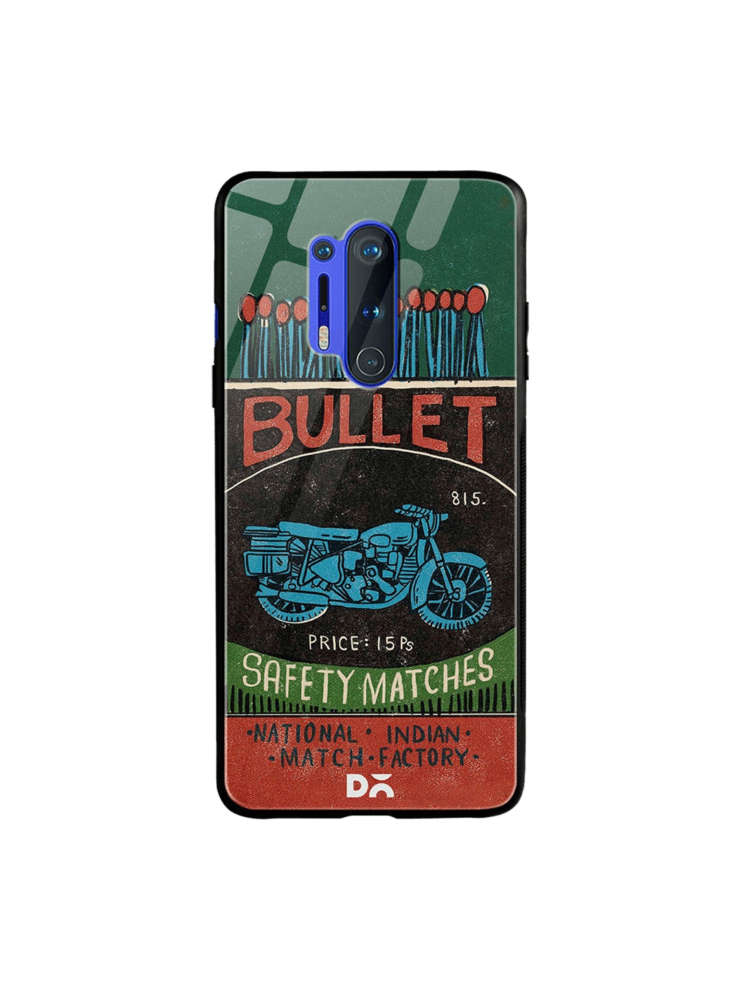 

DailyObjects Green & Red Bullet Matchbox OnePlus 8 Pro Glass Case