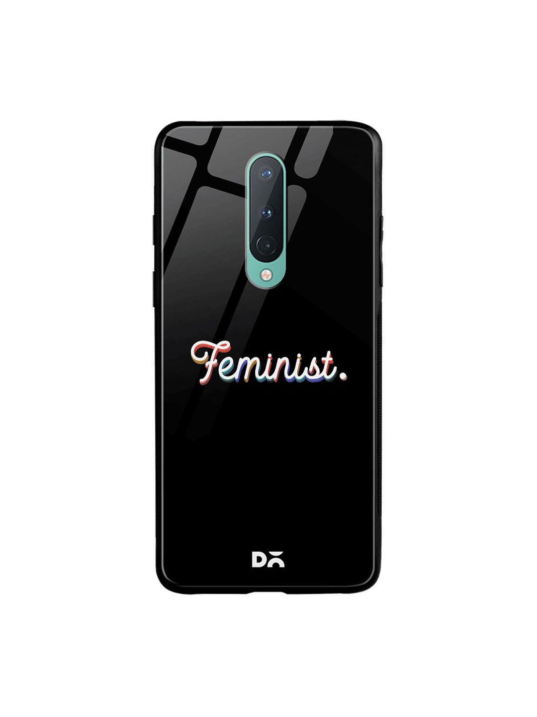 DailyObjects Black & White The Feminist OnePlus 8 Glass Case