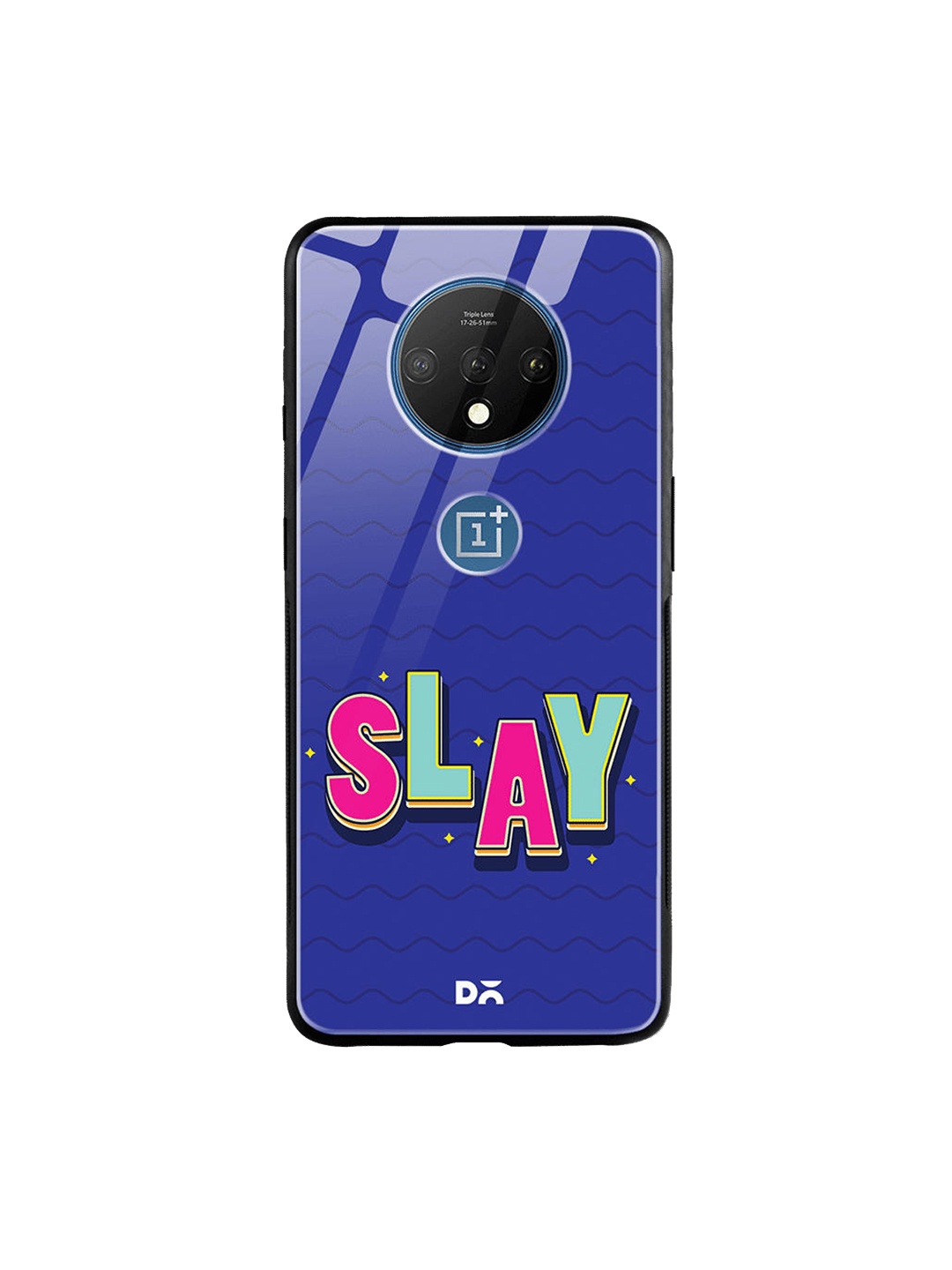 DailyObjects Blue & Pink Slay It OnePlus 7T Glass Case
