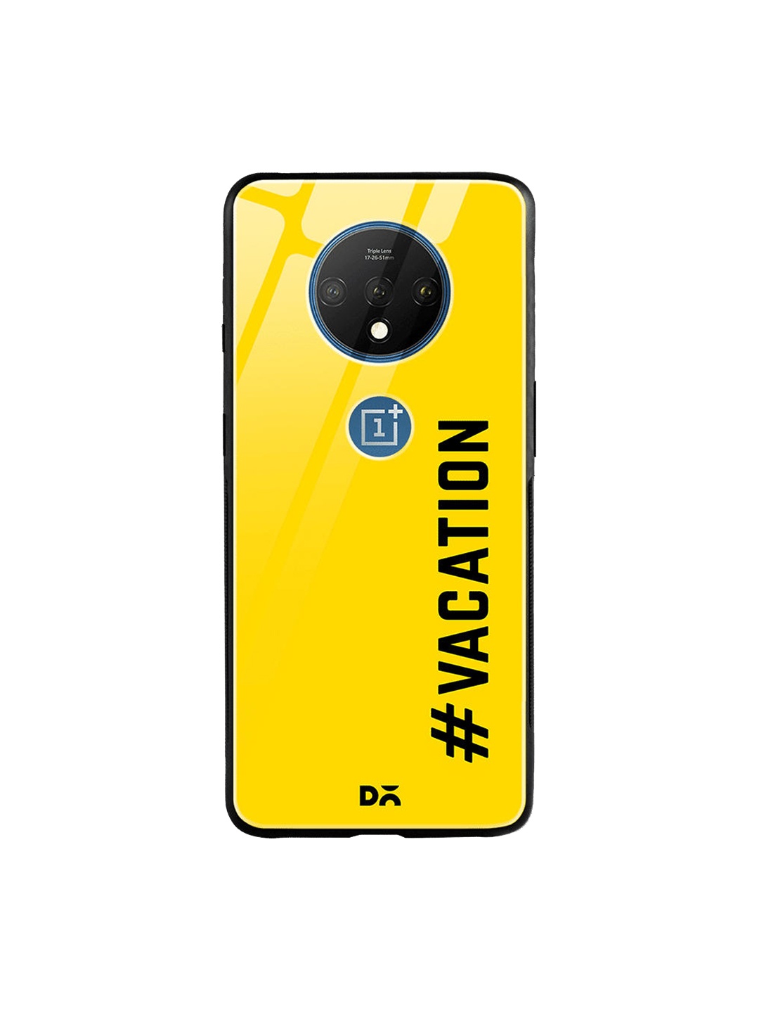 

DailyObjects Yellow & Black Vacationing OnePlus 7T Glass Case