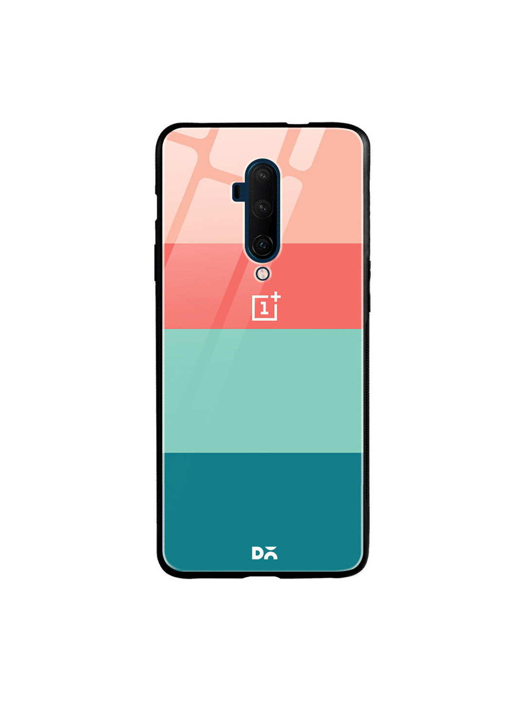 

DailyObjects Teal Green & Pink Sweet Quad OnePlus 7T Pro Glass Case