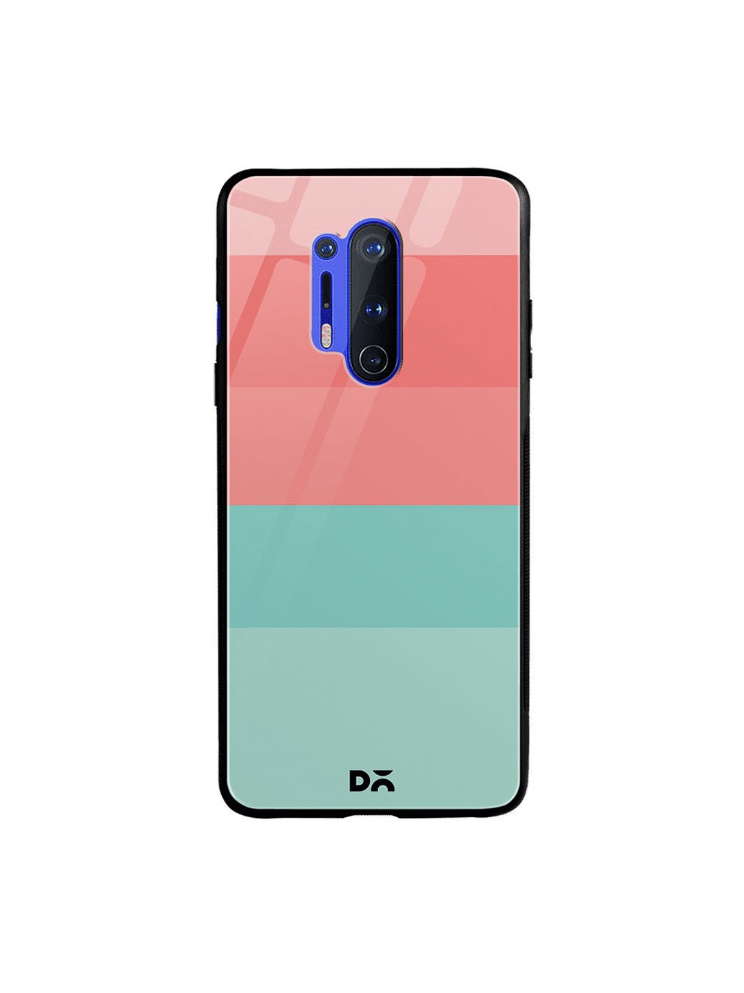 

DailyObjects Pink & Sea-Green Striped Pastel Quin OnePlus 8 Pro Glass Case