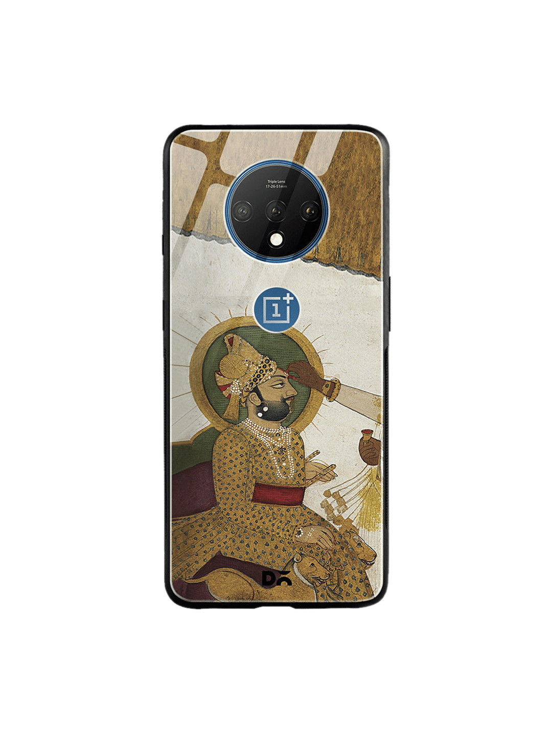 

DailyObjects Brown & Grey Royal Tiika OnePlus 7T Glass Case