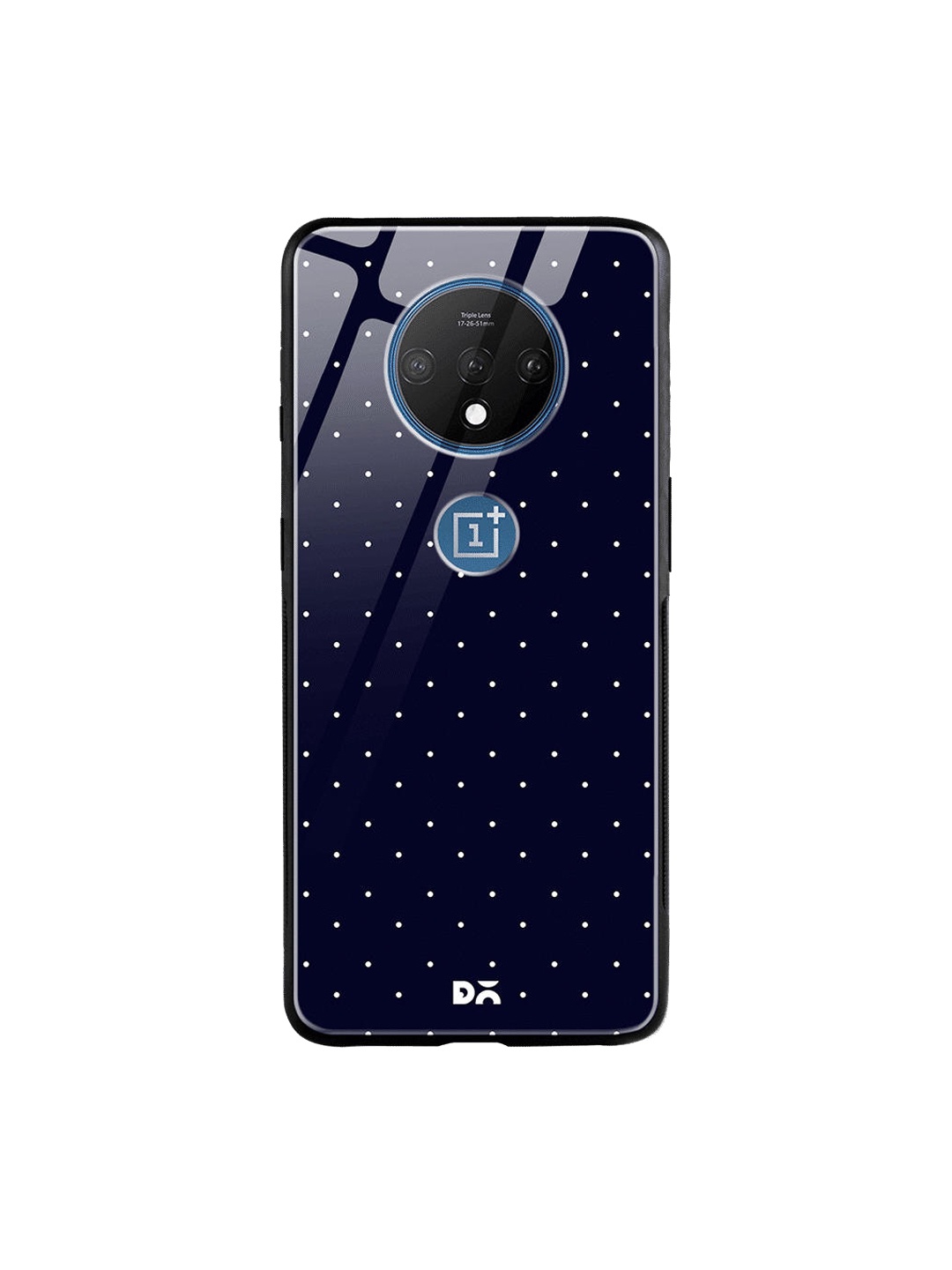 DailyObjects Navy Blue & White Constellation Dots OnePlus 7T Glass Case