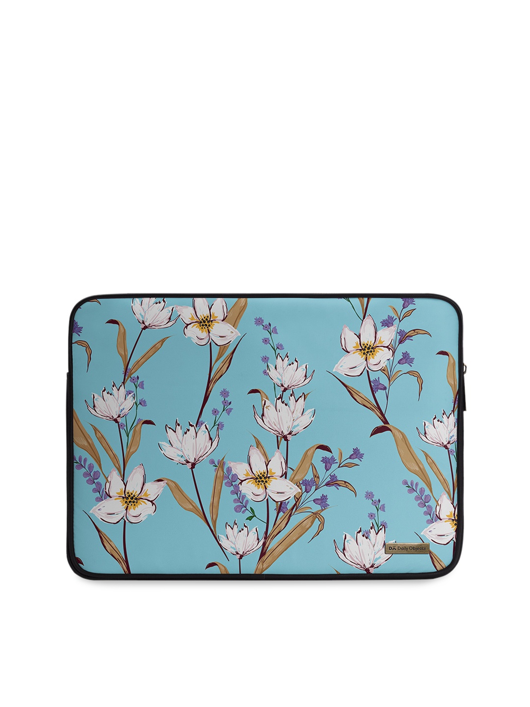 

DailyObjects Unisex Turquoise Blue & White Printed Laptop Sleeve