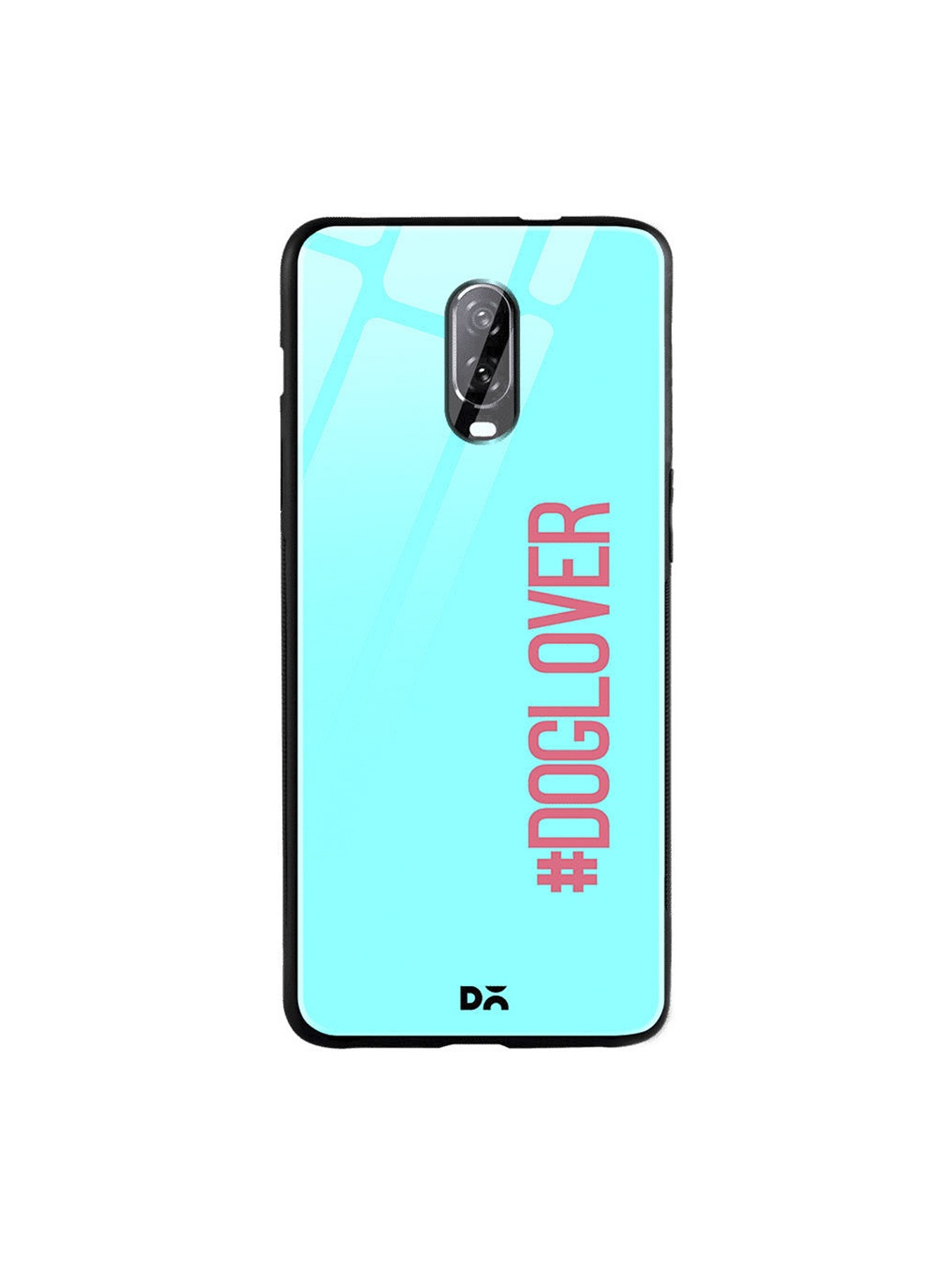 

DailyObjects Turquoise Blue & Pink Dog Lover OnePlus 6 Glass Case