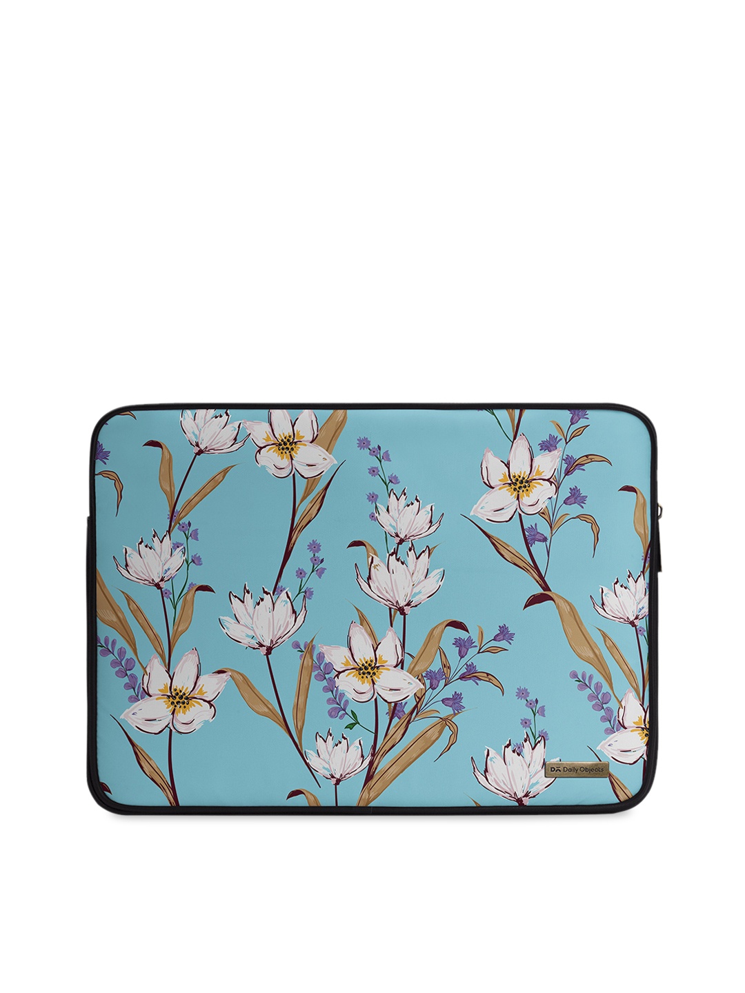 

DailyObjects Unisex Turquoise Blue & White Floral Print 14 inch Laptop Sleeve