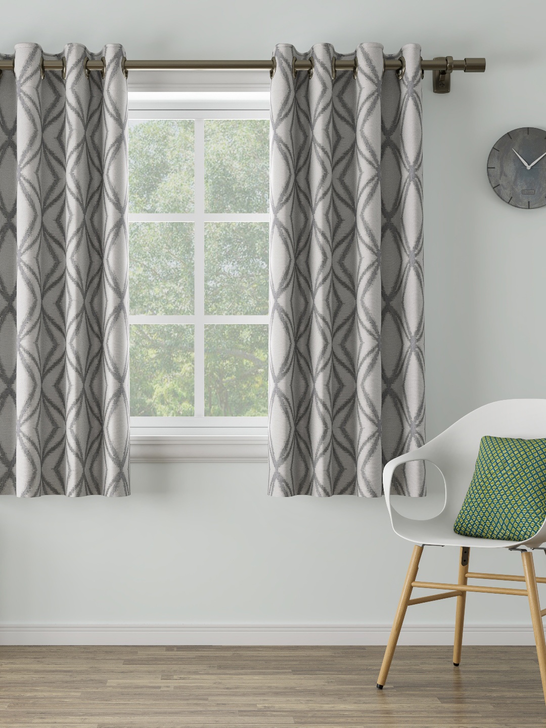 

DDecor Grey Single Window Curtain