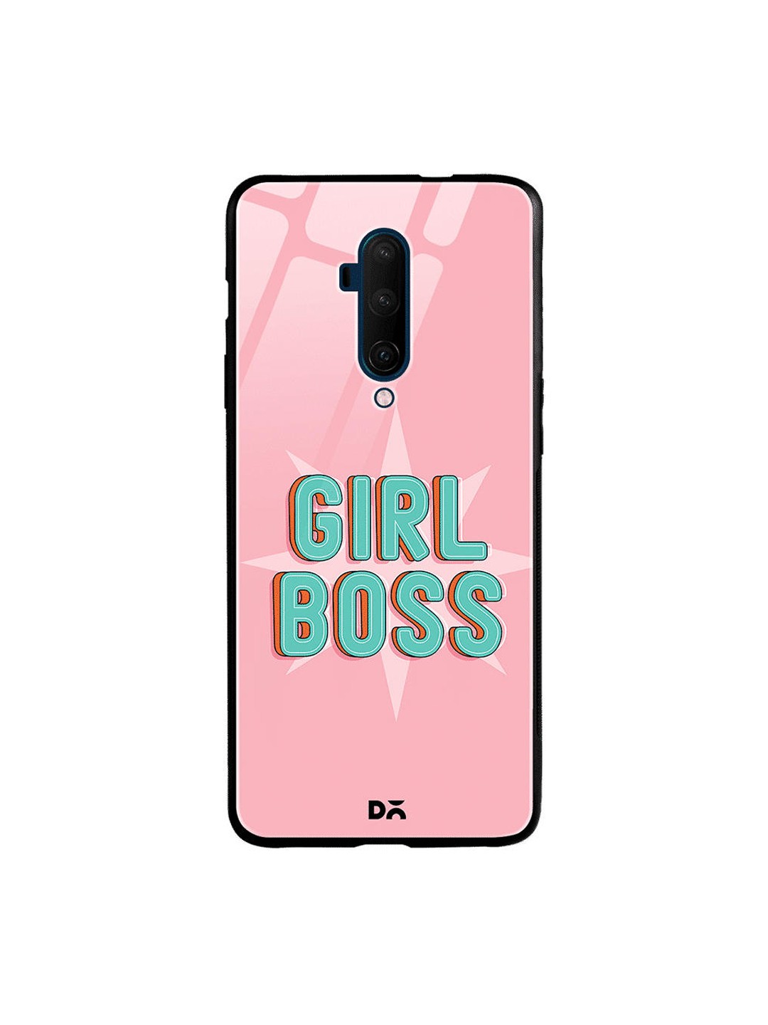 

DailyObjects Pink & Sea-Green Girl Boss Star OnePlus 7 Pro Glass Case