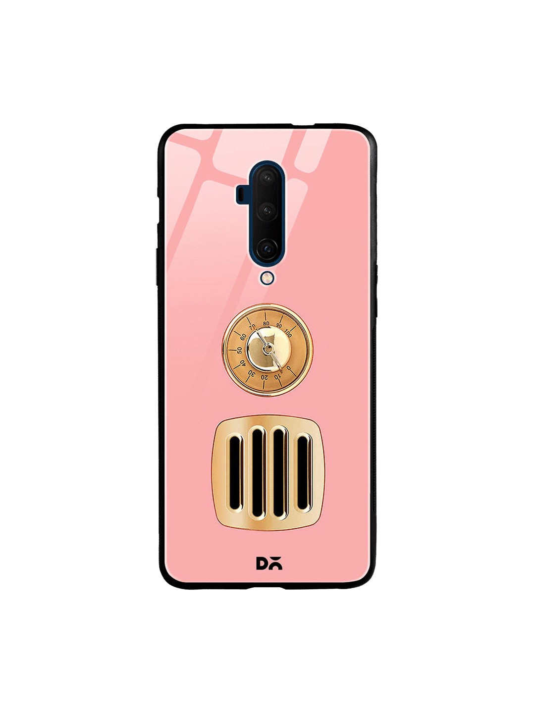 

DailyObjects Pink & Brown Radio OnePlus 7T Pro Glass Case