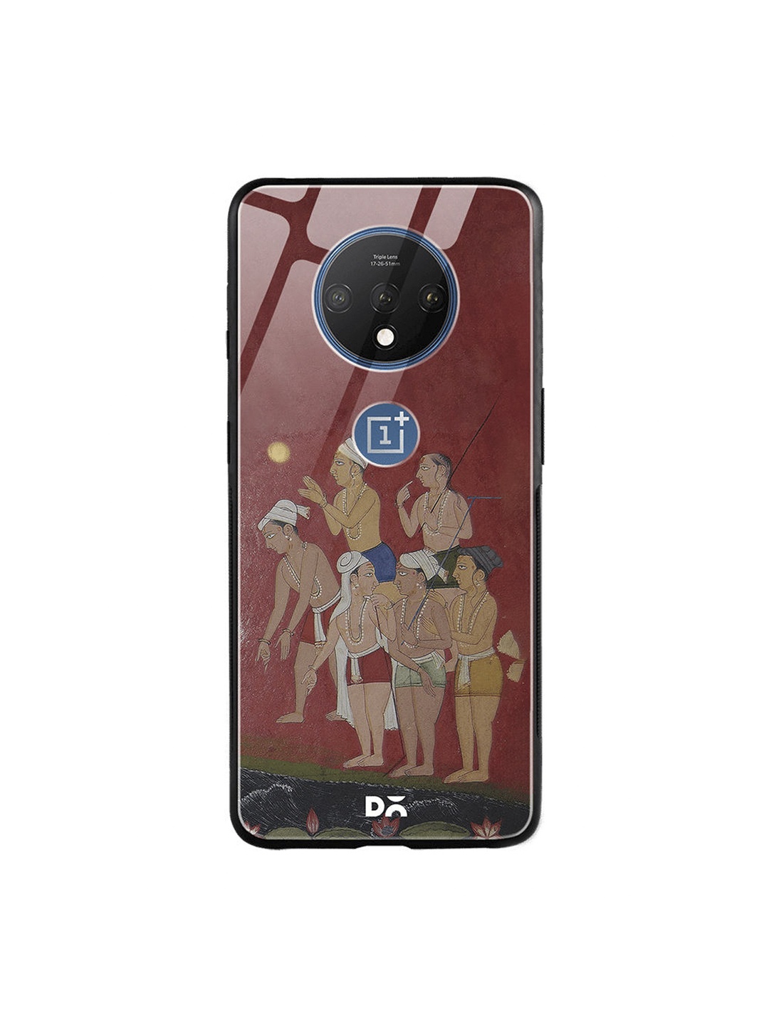 

DailyObjects Maroon & Beige Riverside OnePlus 7T Glass Case