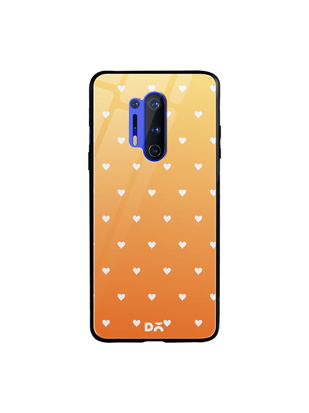 

DailyObjects Mustard Yellow & White Summer Hearts OnePlus 8 Pro Glass Case