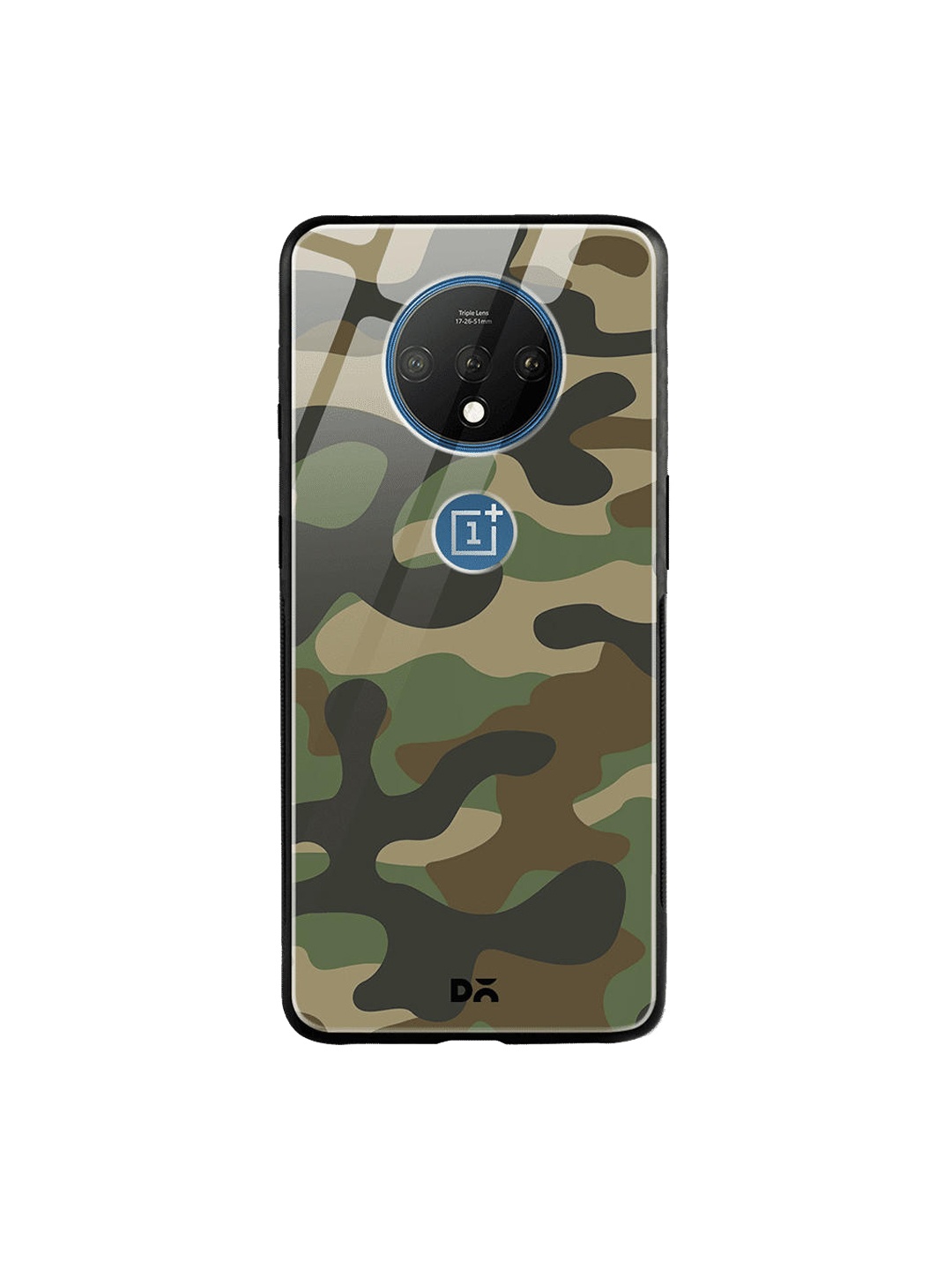 

DailyObjects Brown & Grey Camouflage OnePlus 7T Glass Case