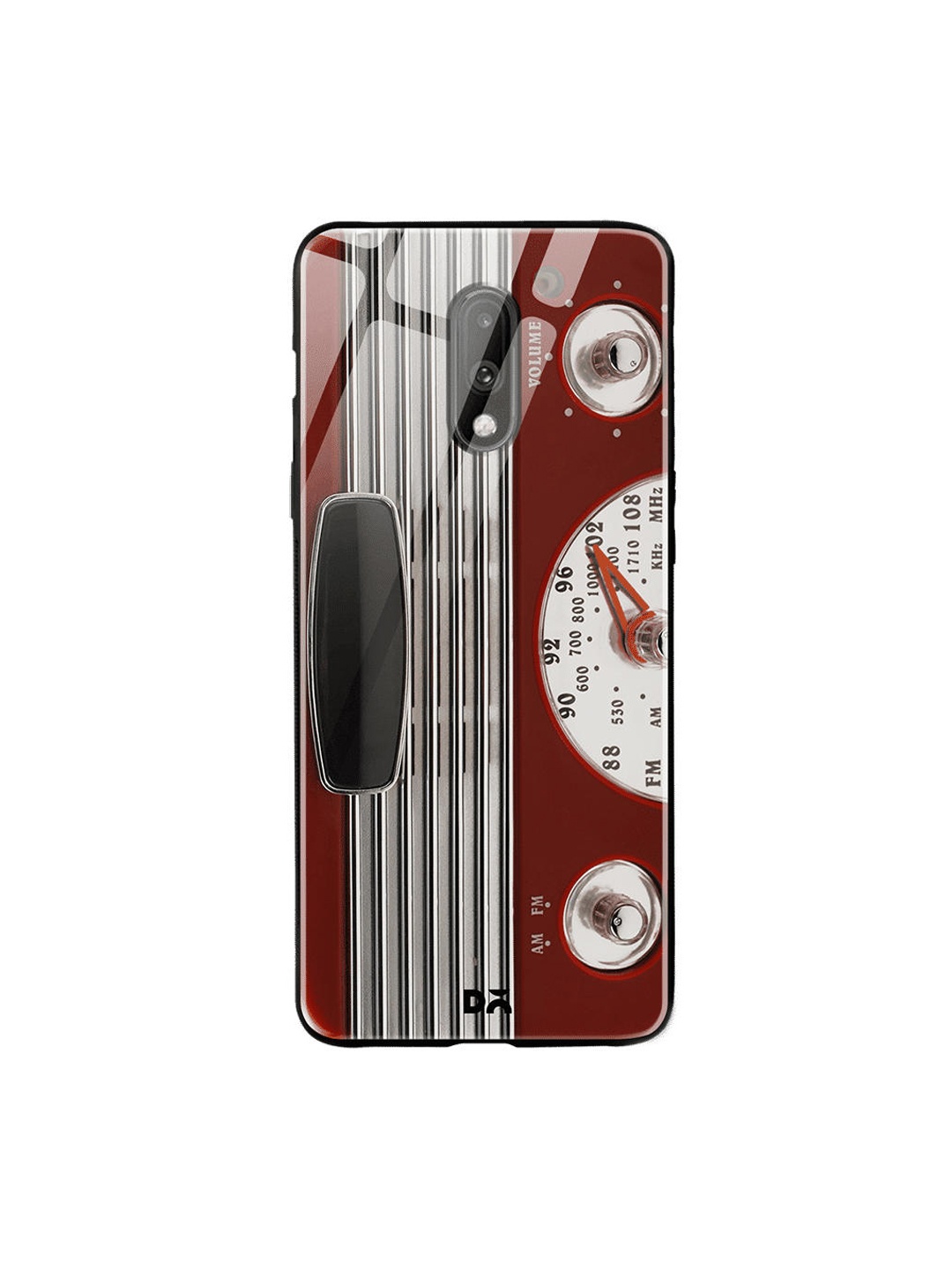 

DailyObjects Red & Grey Radio OnePlus 7 Glass Case
