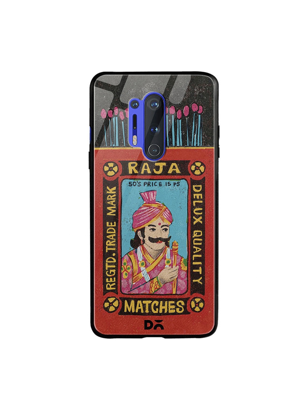 

DailyObjects Red & Blue Raja Matchbox OnePlus 8 Pro Glass Cover