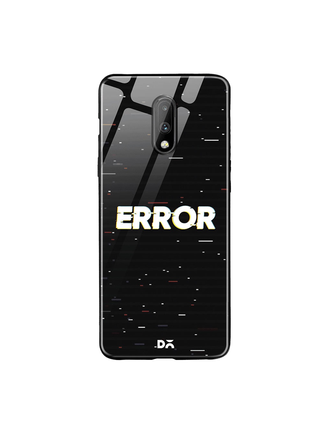 DailyObjects Black & White System Error OnePlus 7 Glass Case