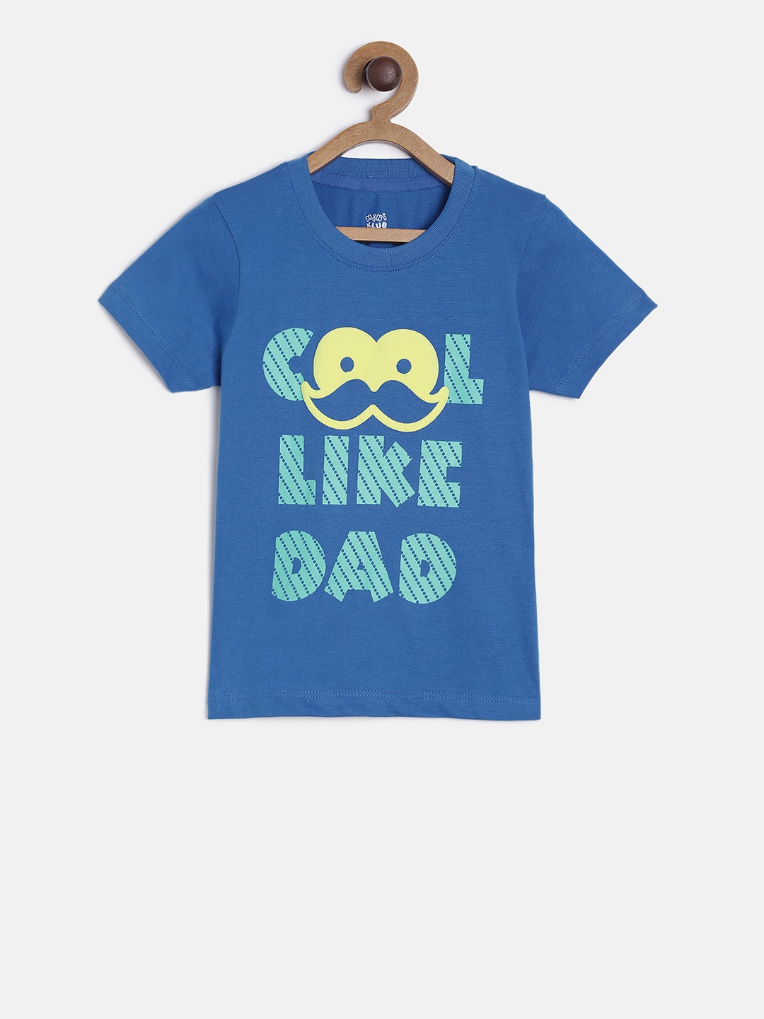 

MINI KLUB Boys Blue Printed Round Neck T-shirt
