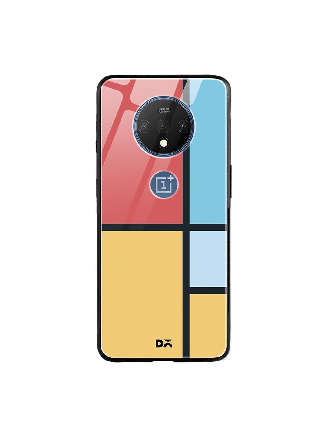

DailyObjects Coral-Coloured & Yellow Window OnePlus 7T Glass Case