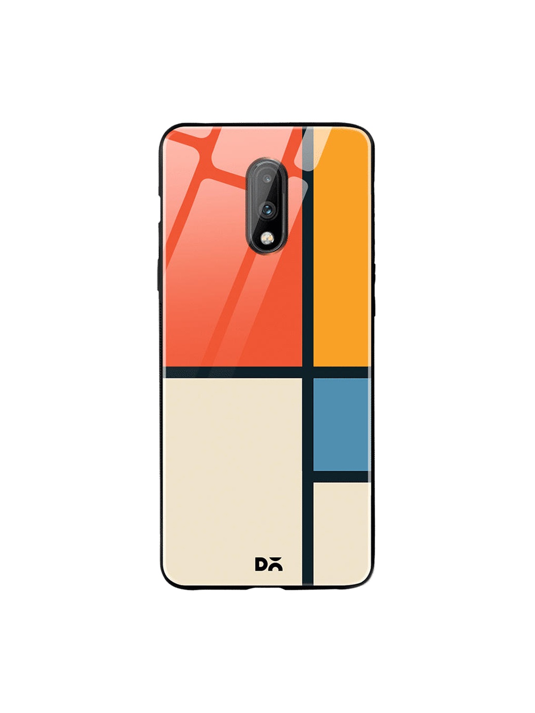 

DailyObjects Orange & Beige Window OnePlus 7 Glass Case