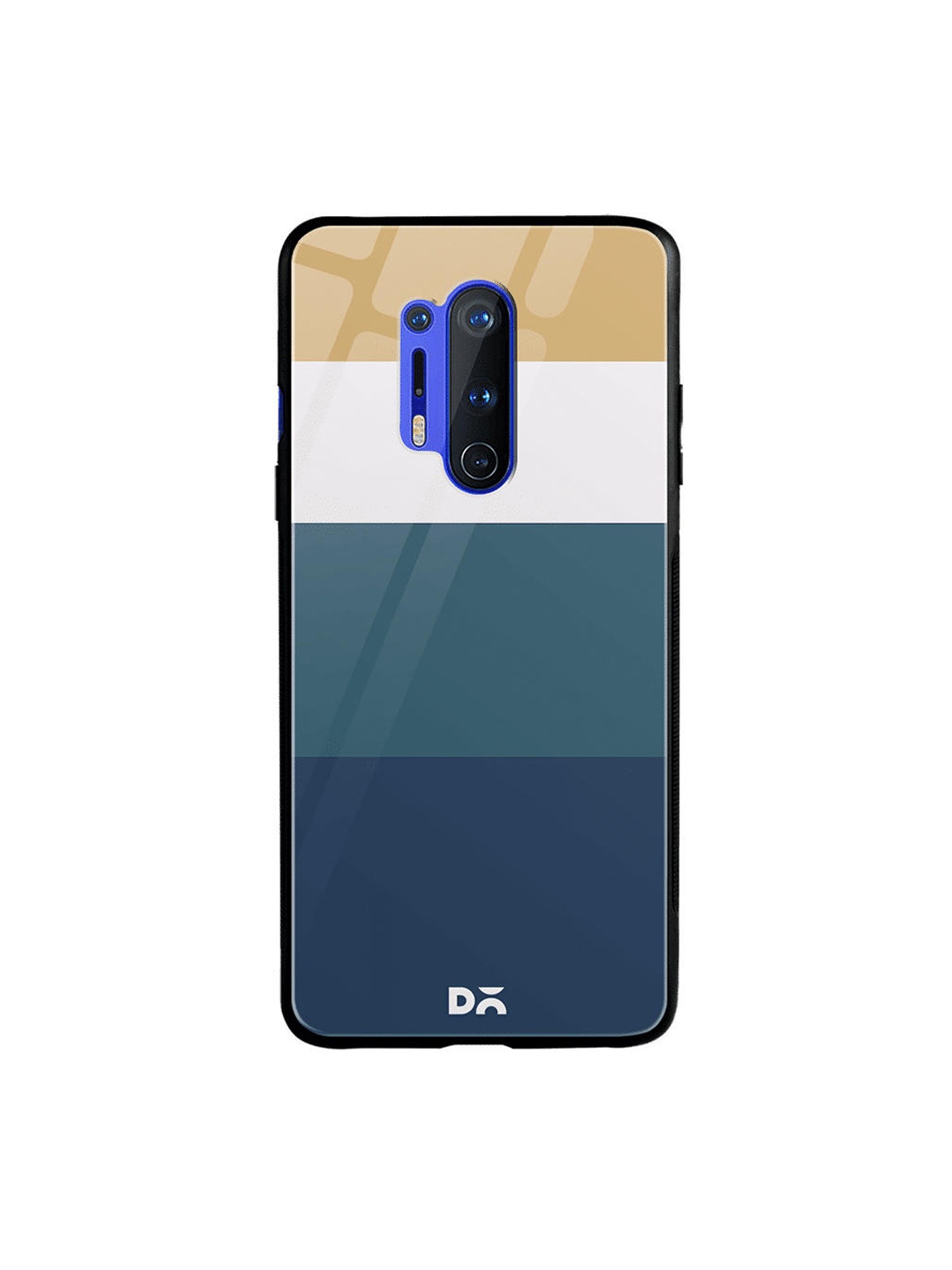

DailyObjects Blue & Tan Brown Subtle Quad OnePlus 8 Pro Glass Case