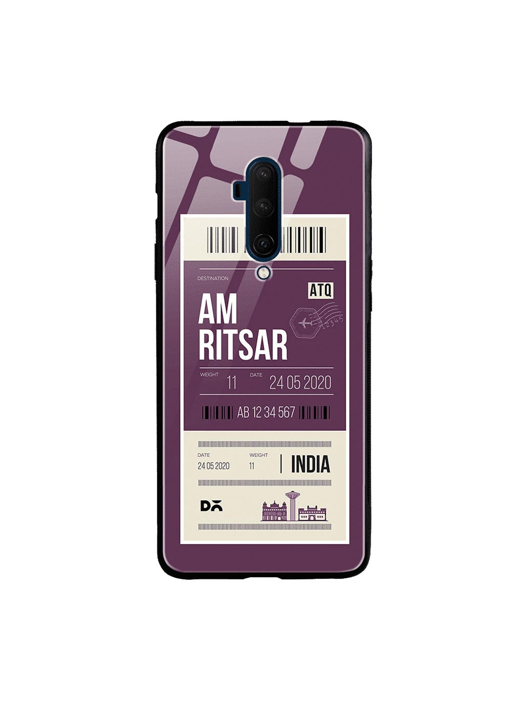 

DailyObjects Purple & White Kanpur City Tag OnePlus 7 Pro Glass Cover