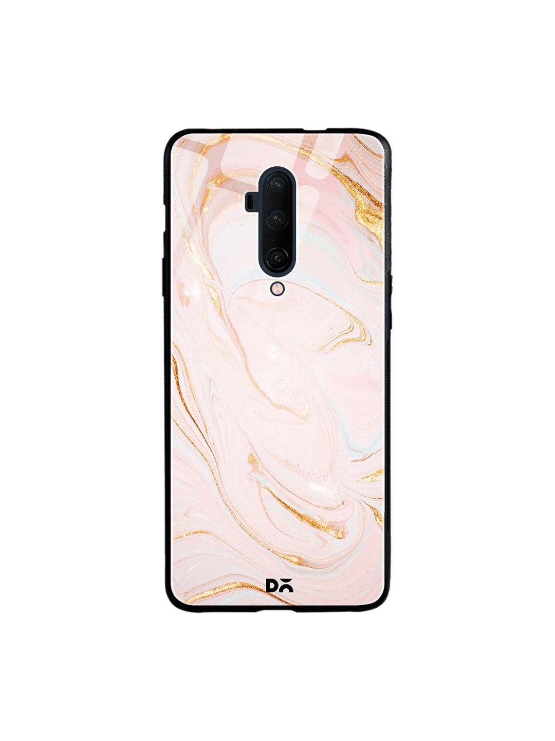 

DailyObjects Pink & Gold-Toned Magistic Marble OnePlus 7 Pro Glass Case