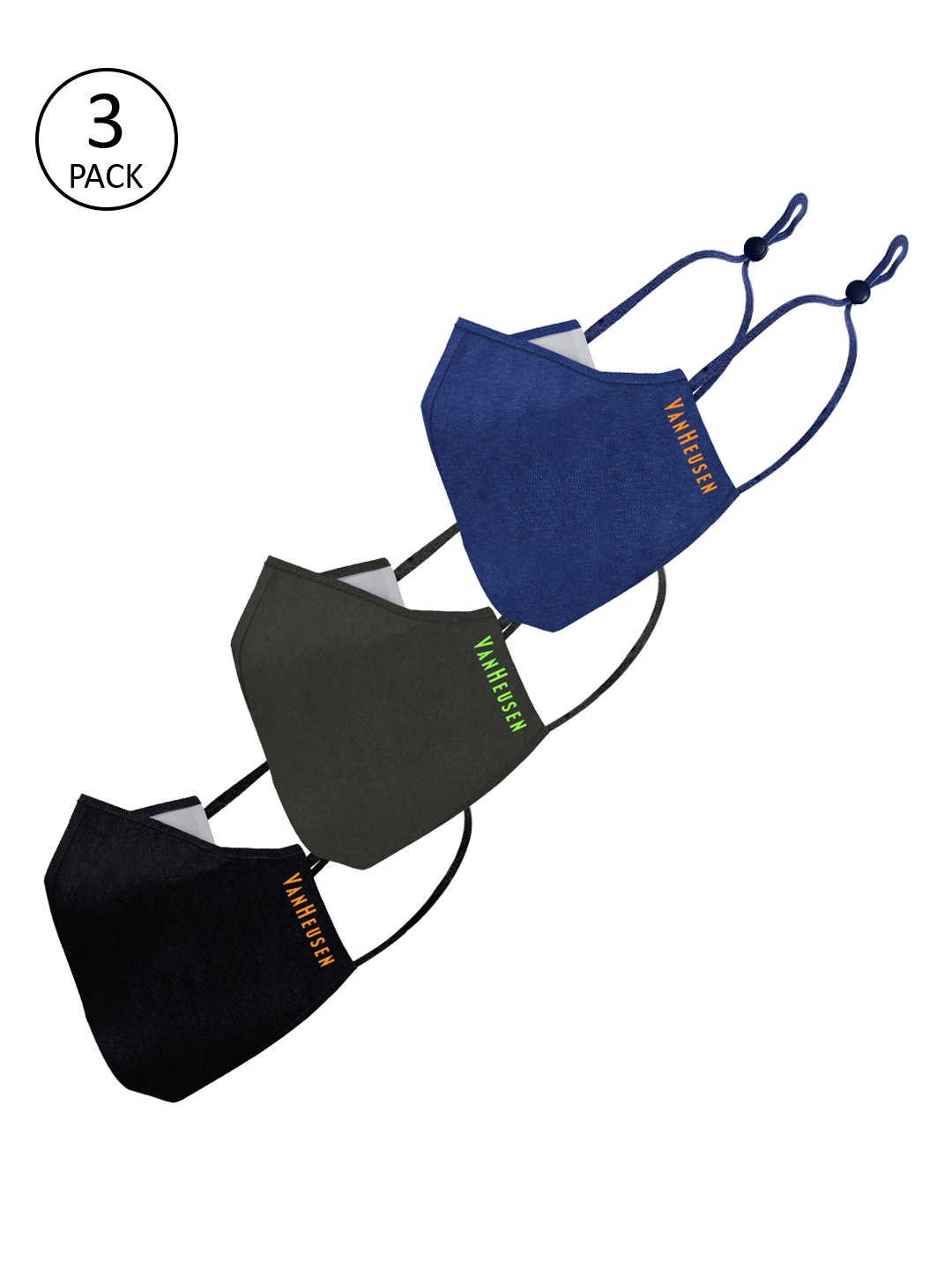 

Van Heusen Men Multicolour Solid Antibacterial 3 Ply Protective Cloth Mask, Multi