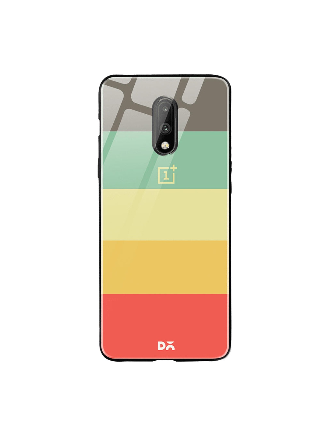 

DailyObjects Pink & Yellow Rainbow Quin OnePlus 7 Glass Case