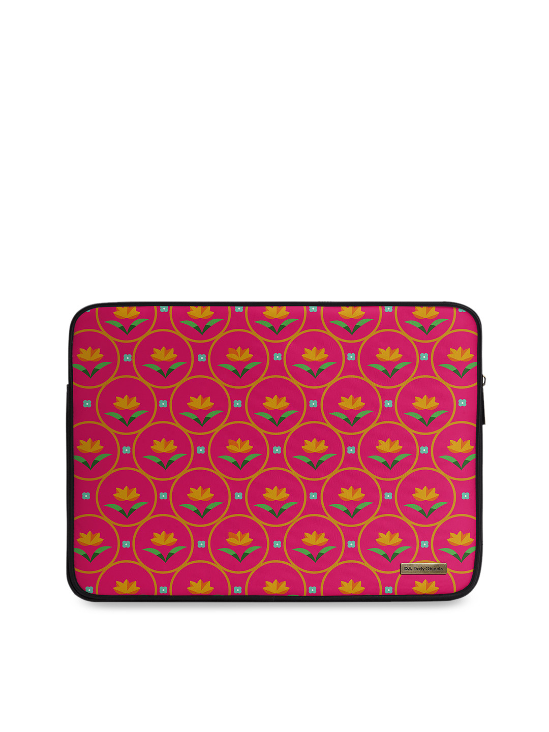 

DailyObjects Unisex Coral & Yellow Printed Laptop Sleeve